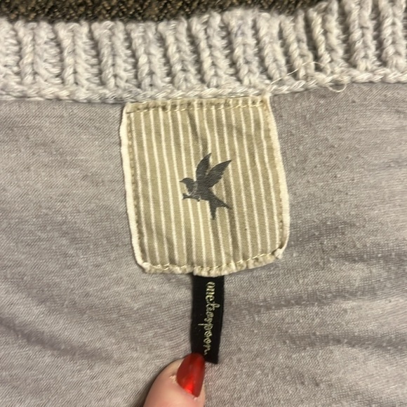 Aritzia One Teaspoon chunky oversized cable knit grey wool blend sweater - Picture 3 of 9